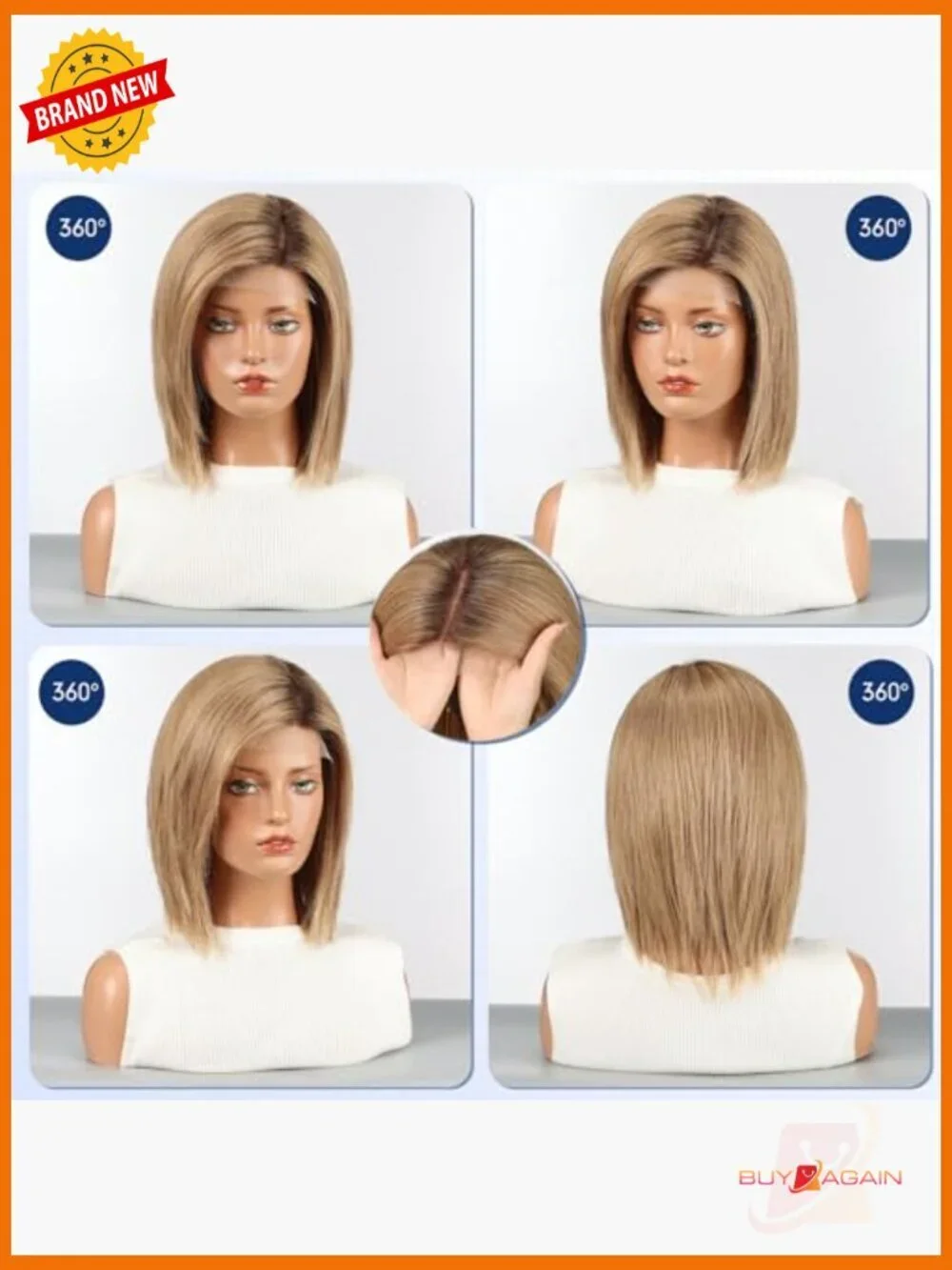 Human Hair Bob Wig 10 inch HD Lace Front Side Part Natural Style 130% Density